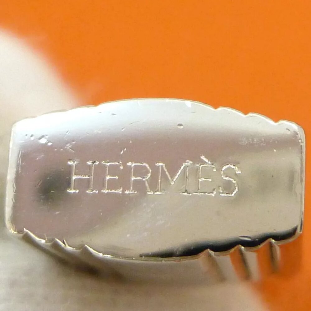Authentic Hermes Cadena Motif Chain Type Silver T… - image 7